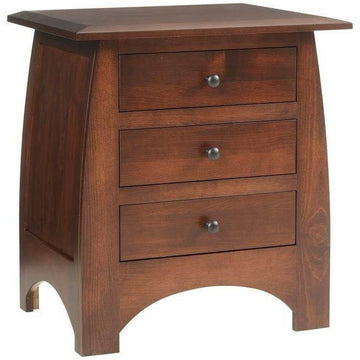 Bourdeaux Amish 3-Drawer Nightstand - Charleston Amish Furniture