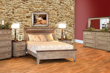 Farmhouse Heritage Amish Reclaimed Wood Bedroom Collection - Charleston Amish Furniture