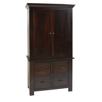 Horizon Solid Wood Amish Armoire - Charleston Amish Furniture