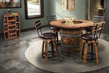 Barrel Amish Solid Wood Dining Collection - Charleston Amish Furniture