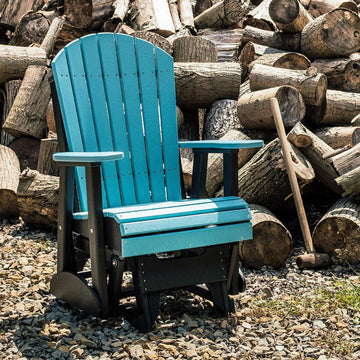 Amish 2' Poly Adirondack Glider Chair - Charleston Amish Furniture