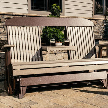 Amish 5' Poly Classic Outdoor Glider - Charleston Amish Furniture