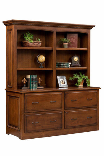 Liberty Amish Double Lateral File & Bookshelf - Charleston Amish Furniture