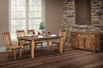 Edinburgh Amish Reclaimed Wood Dining Collection - Charleston Amish Furniture
