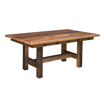 Grove Amish Solid Top Reclaimed Wood Dining Table - Charleston Amish Furniture