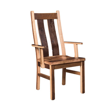 Stretford Amish Reclaimed Wood Arm Chair - Charleston Amish Furniture