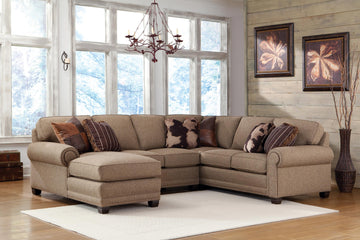 Smith Brothers 393-D Fabric Sectional - Charleston Amish Furniture