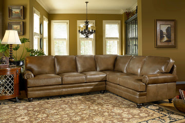 Smith Brothers 5221-B Leather Sectional - Charleston Amish Furniture