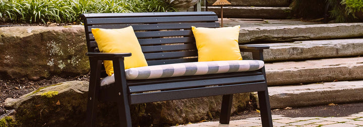 Amish Poly Outdoor Benches - Charleston Amish Furniture
