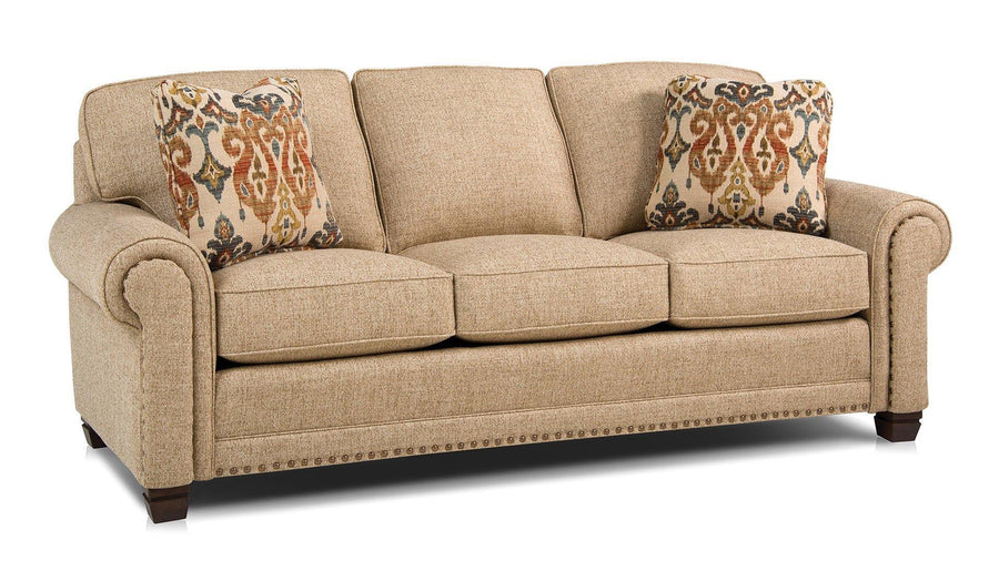 Smith Brothers Three Cushion Sofa (393) - Charleston Amish Furniture