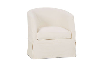 Ava Slipcover Swivel Chair