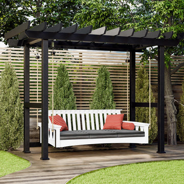 Amish Heritage Pergola with Daybed Swing