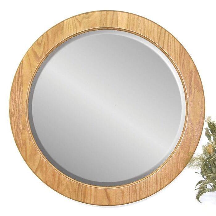 Amish Round Wall Mirror (26”) - Charleston Amish Furniture