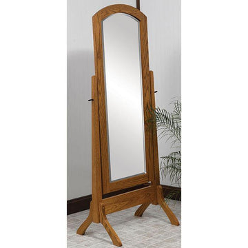 Amish Antique Shaker Cheval Mirror - Charleston Amish Furniture