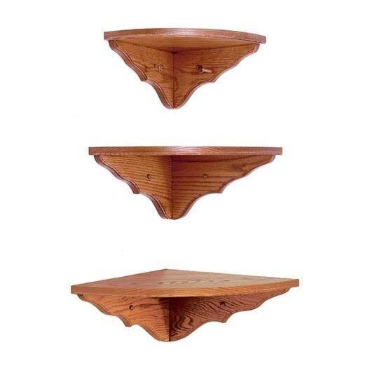 Amish Solid Wood Corner Shelf - Charleston Amish Furniture