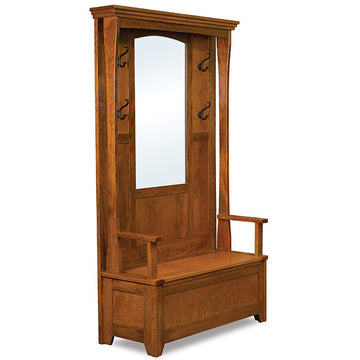 Hampton Amish Hall Seat - Charleston Amish Furniture