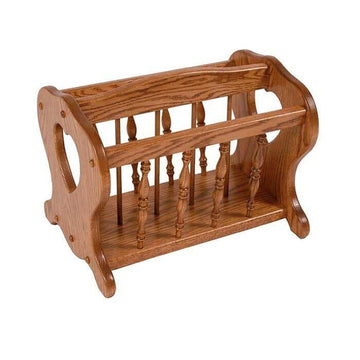 Amish Soilid Wood Heart Magazine Rack - Charleston Amish Furniture