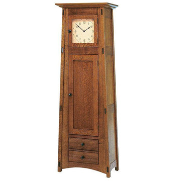 McCoy Panel Amish Floor Clock - Charleston Amish Furniture