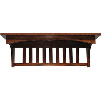 Amish Solid Wood Mission Captain Shelf - Charleston Amish Furniture