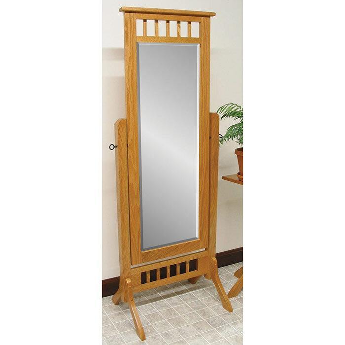 Amish Open Top Mission Cheval Mirror - Charleston Amish Furniture