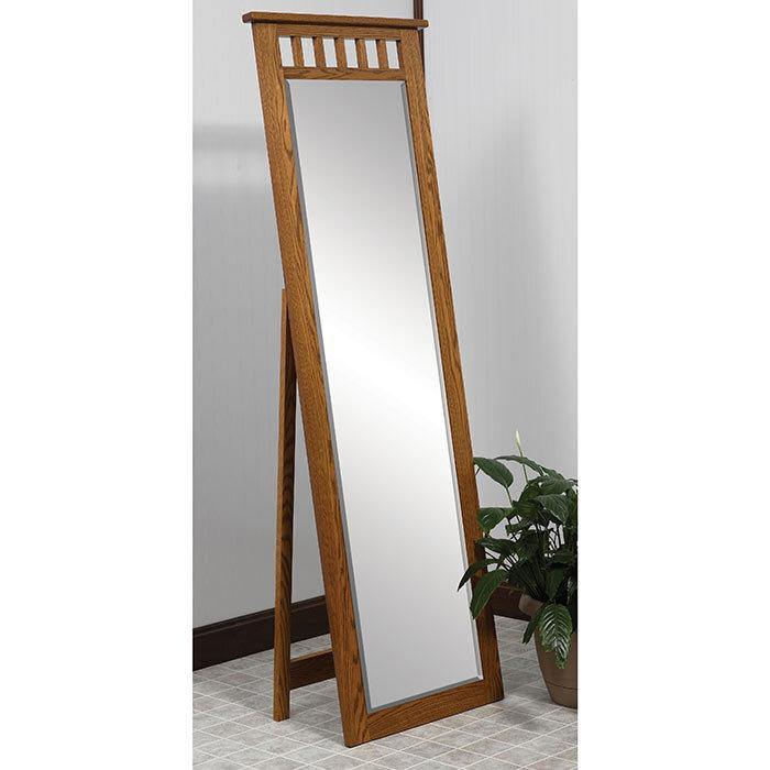 Amish Open Top Mission Leaner Mirror - Charleston Amish Furniture