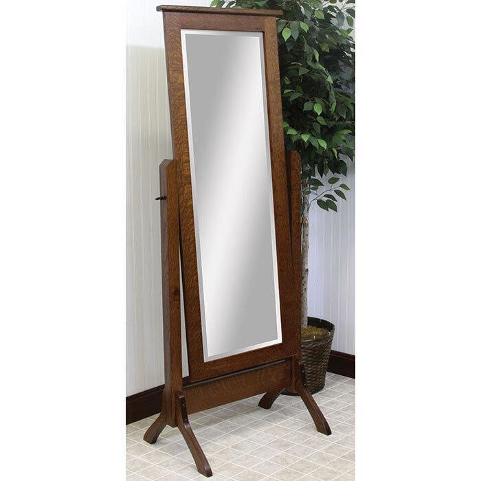 Amish Traditional Shaker Cheval Mirror - Charleston Amish Furniture