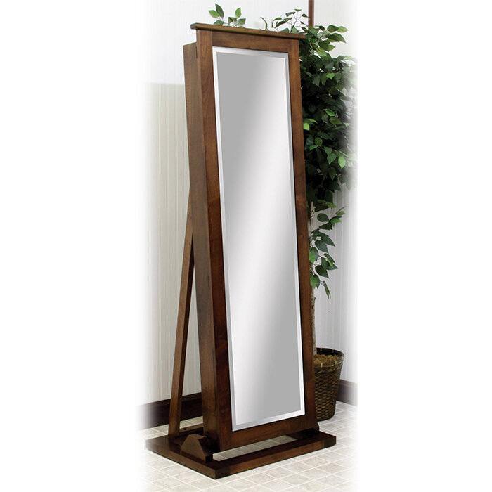 Amish Traditional Shaker Leaner Jewelry Mirror - Charleston Amish Furniture