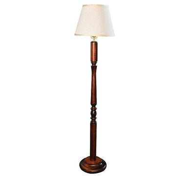 Amish Turned Reading Lamp with Round Base - Charleston Amish Furniture