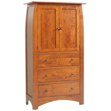 Bourdeaux Amish Solid Wood Armoire - Charleston Amish Furniture