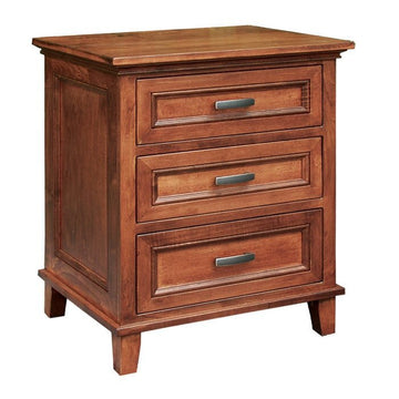 Brooklyn 3-Drawer Amish Nightstand - Charleston Amish Furniture