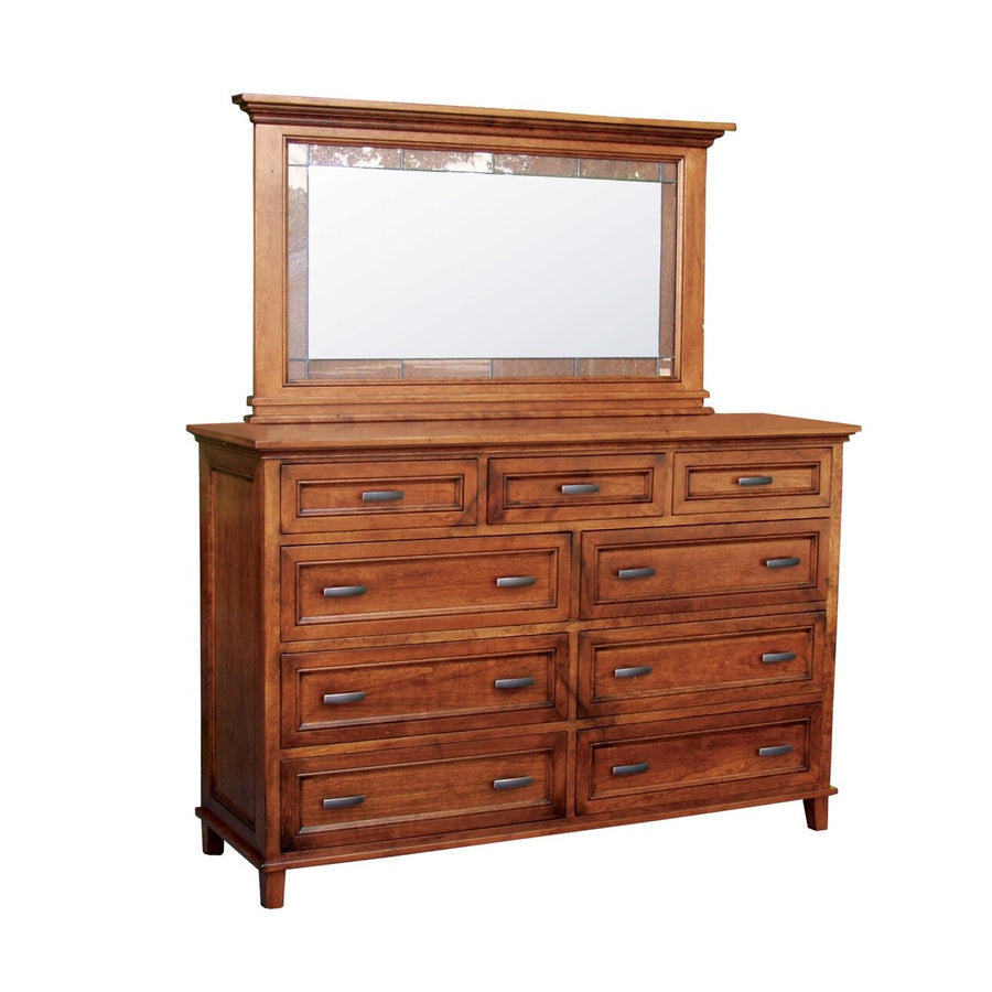 Brooklyn Tall Amish Dresser with Mirror - Charleston Amish Furniture
