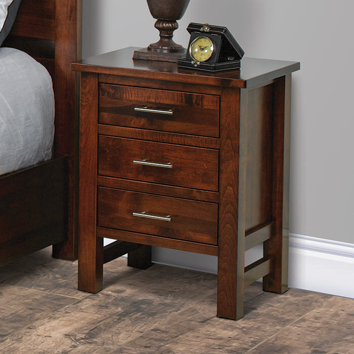 Cabin Creek Amish 3 Drawer Nightstand - Charleston Amish Furniture