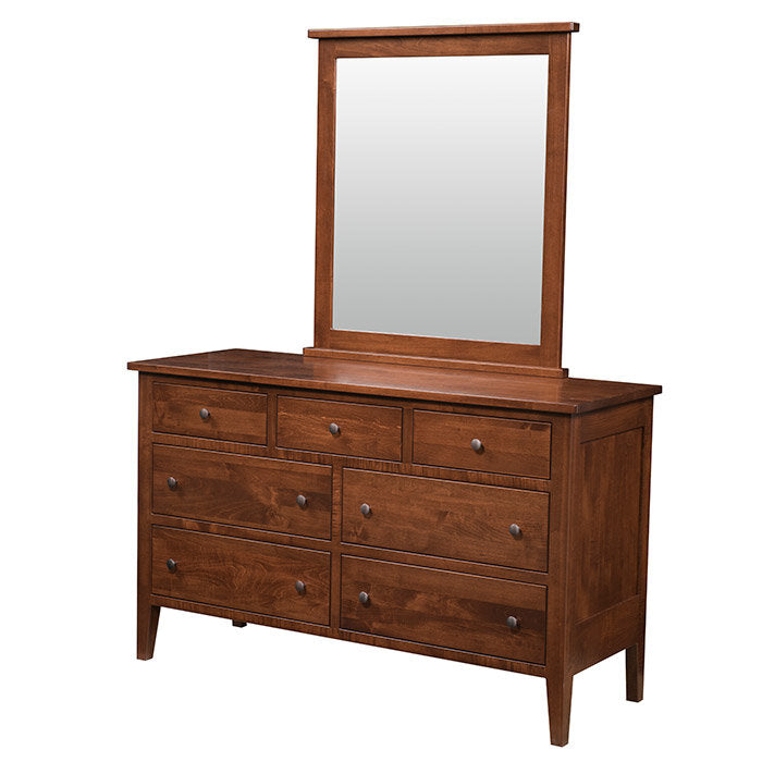 Chelsea Amish Dresser with Mirror - Charleston Amish Furniture