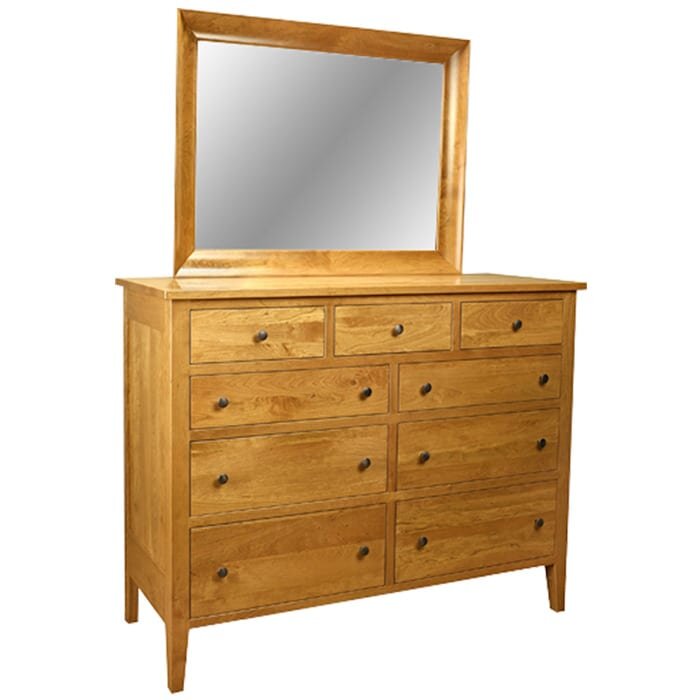 Chelsea Tall Amish Dresser with Mirror - Charleston Amish Furniture