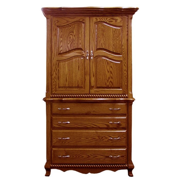 Classic Amish 2-Piece Armoire - Charleston Amish Furniture