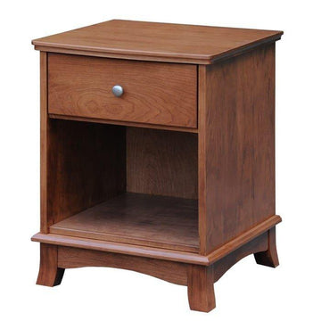 Crescent 1-Drawer Amish Nightstand - Charleston Amish Furniture