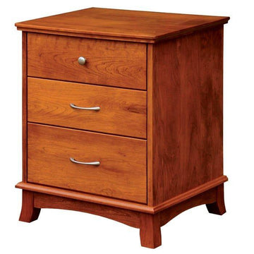 Crescent 3-Drawer Amish Nightstand - Charleston Amish Furniture