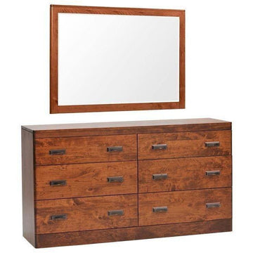 Crossan Amish Dresser with Mirror - Charleston Amish Furniture
