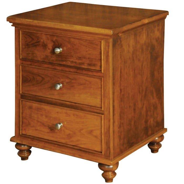 Duchess 3-Drawer Amish Nightstand - Charleston Amish Furniture