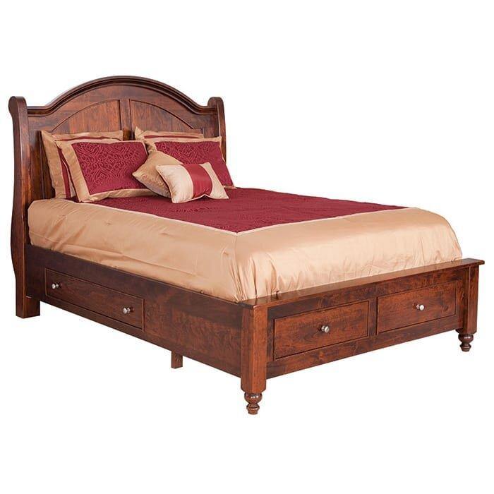 Duchess Amish Sleigh Bed - Charleston Amish Furniture