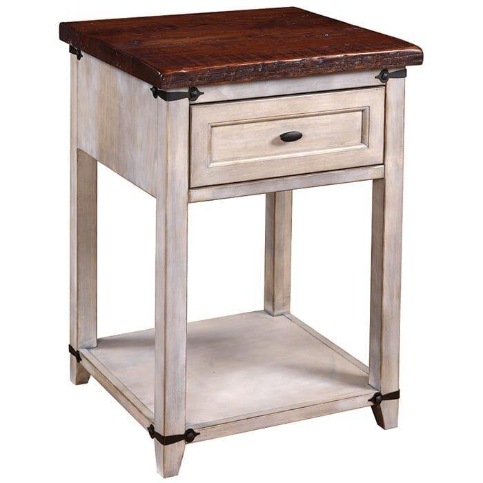 Farmhouse Heritage Reclaimed Wood Amish 1-Drawer Nightstand - Charleston Amish Furniture