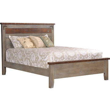 Farmhouse Heritage Amish Reclaimed Wood Bed - Charleston Amish Furniture