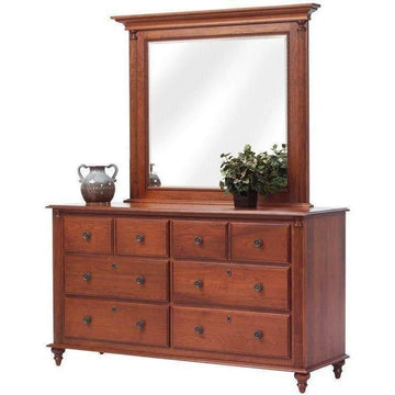 Fur Elise Amish Dresser with Mirror - Charleston Amish Furniture