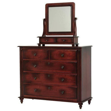 Fur Elise Amish Dressing Chest with Mirror - Charleston Amish Furniture