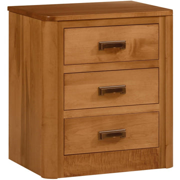 Galaxy Amish 3-Drawer Nightstand - Charleston Amish Furniture