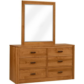 Galaxy Amish Dresser with Mirror - Charleston Amish Furniture