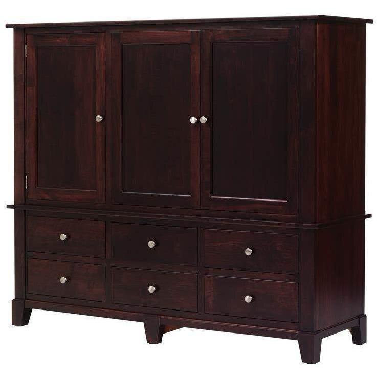 Greenwich Amish 2-Piece Armoire - Charleston Amish Furniture