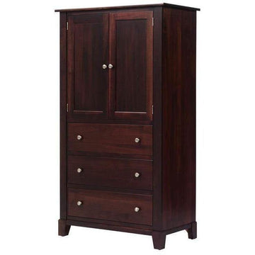 Greenwich Solid Wood Amish Armoire - Charleston Amish Furniture