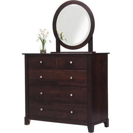 Greenwich Amish Dressing Chest with Mirror - Charleston Amish Furniture