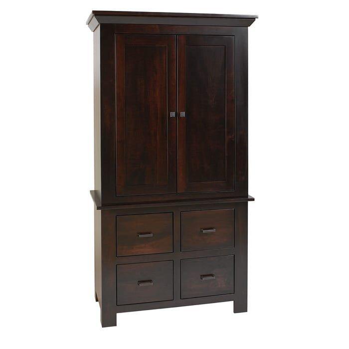 Horizon Solid Wood Amish Armoire - Charleston Amish Furniture